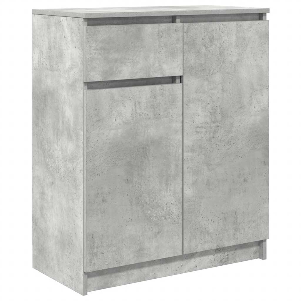 vidaXL Sideboard with Drawer Concrete Grey 71x35x84 cm Engineered Wood