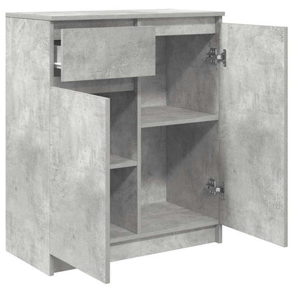 vidaXL Sideboard with Drawer Concrete Grey 71x35x84 cm Engineered Wood