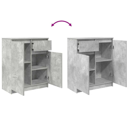 vidaXL Sideboard with Drawer Concrete Grey 71x35x84 cm Engineered Wood