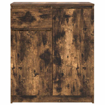 vidaXL Sideboard with Drawer Smoked Oak 71x35x84 cm Engineered Wood