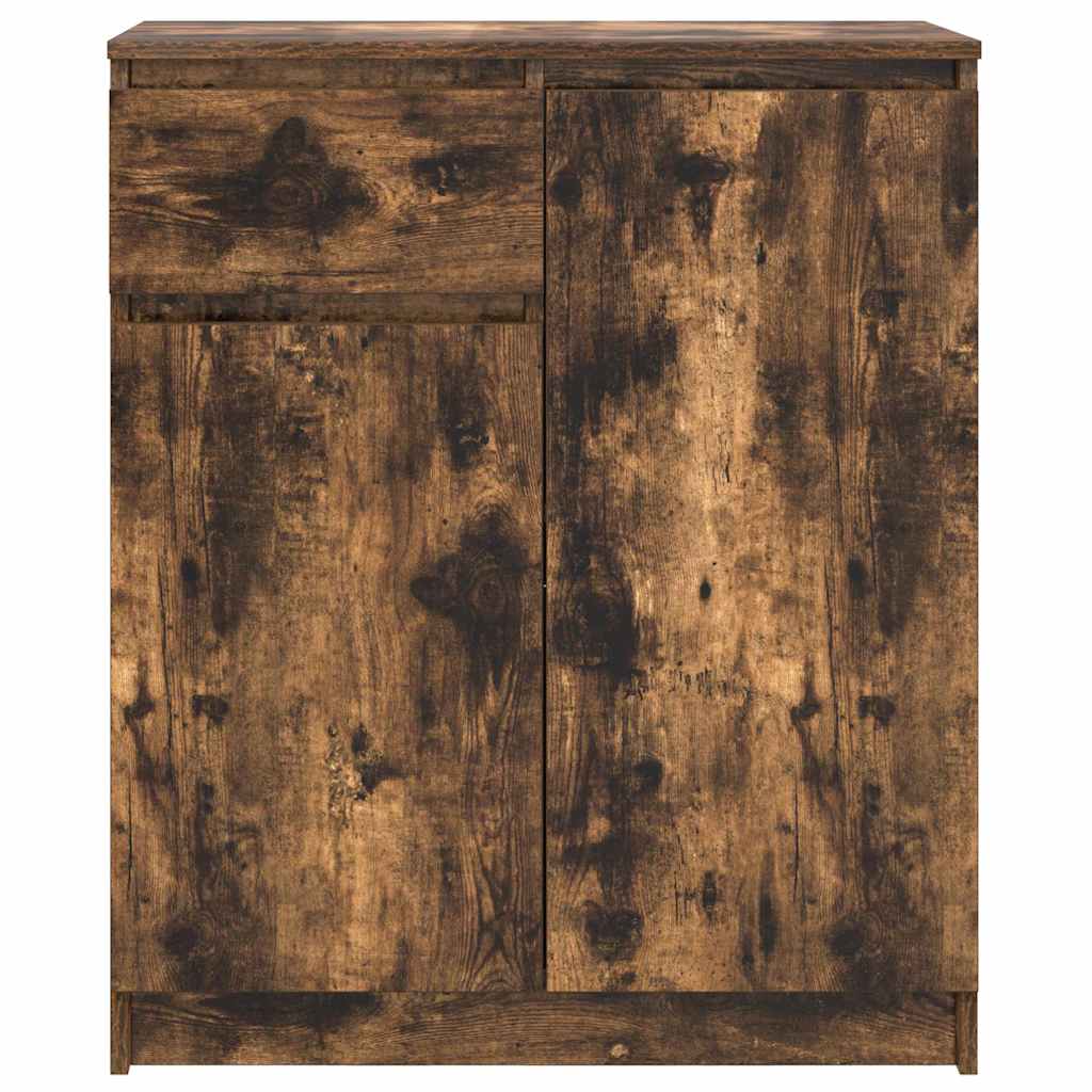 vidaXL Sideboard with Drawer Smoked Oak 71x35x84 cm Engineered Wood