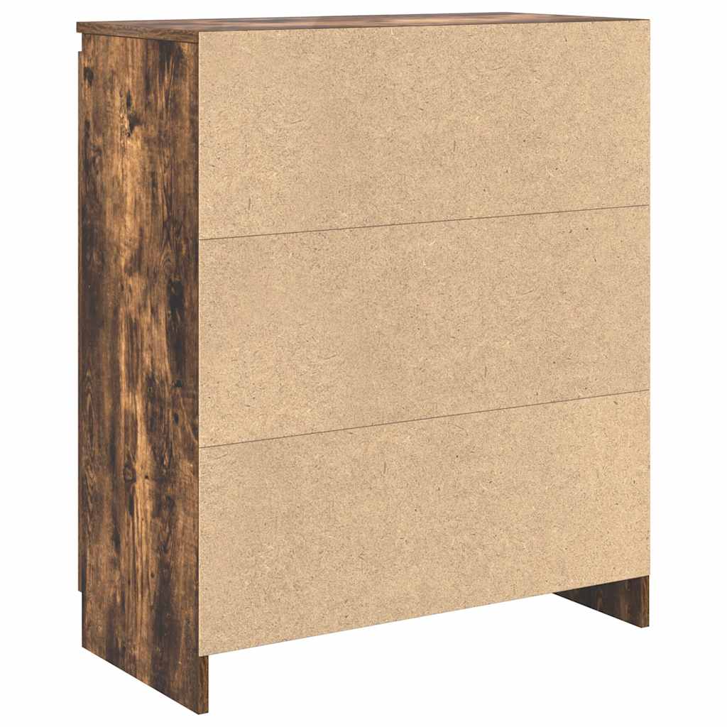 vidaXL Sideboard with Drawer Smoked Oak 71x35x84 cm Engineered Wood
