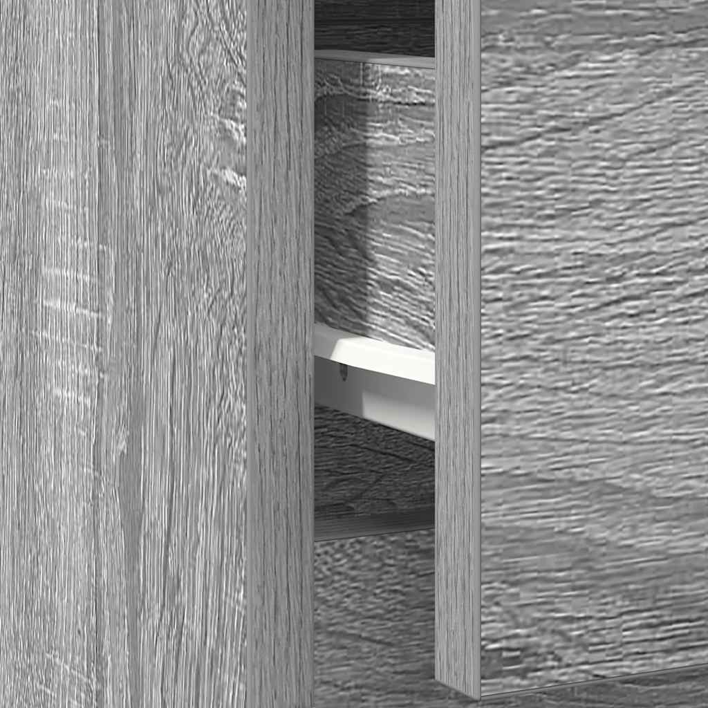 vidaXL Sideboard with Drawer Grey Sonoma 71x35x84 cm Engineered Wood