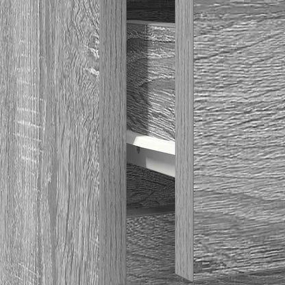 vidaXL Sideboard with Drawer Grey Sonoma 71x35x84 cm Engineered Wood