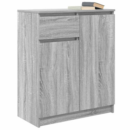 vidaXL Sideboard with Drawer Grey Sonoma 71x35x84 cm Engineered Wood
