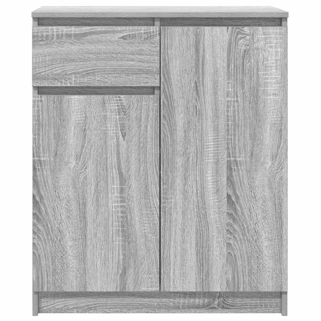 vidaXL Sideboard with Drawer Grey Sonoma 71x35x84 cm Engineered Wood