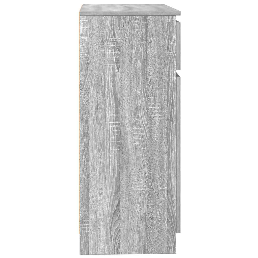 vidaXL Sideboard with Drawer Grey Sonoma 71x35x84 cm Engineered Wood