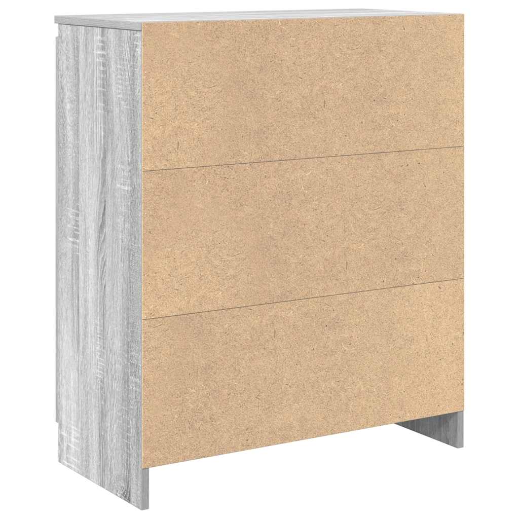 vidaXL Sideboard with Drawer Grey Sonoma 71x35x84 cm Engineered Wood