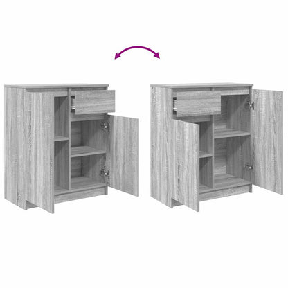 vidaXL Sideboard with Drawer Grey Sonoma 71x35x84 cm Engineered Wood