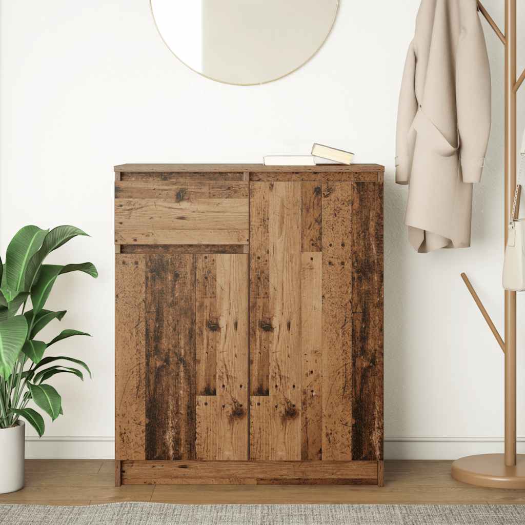 vidaXL Sideboard with Drawer Old Wood 71x35x84 cm Engineered Wood