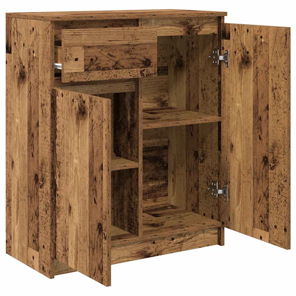 vidaXL Sideboard with Drawer Old Wood 71x35x84 cm Engineered Wood