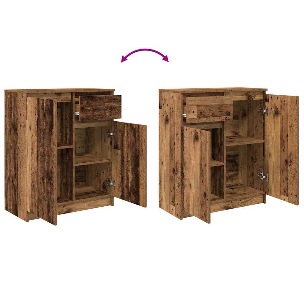 vidaXL Sideboard with Drawer Old Wood 71x35x84 cm Engineered Wood