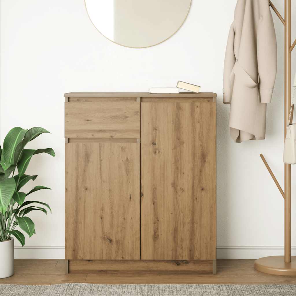 vidaXL Sideboard with Drawer Artisan Oak 71x35x84 cm Engineered Wood