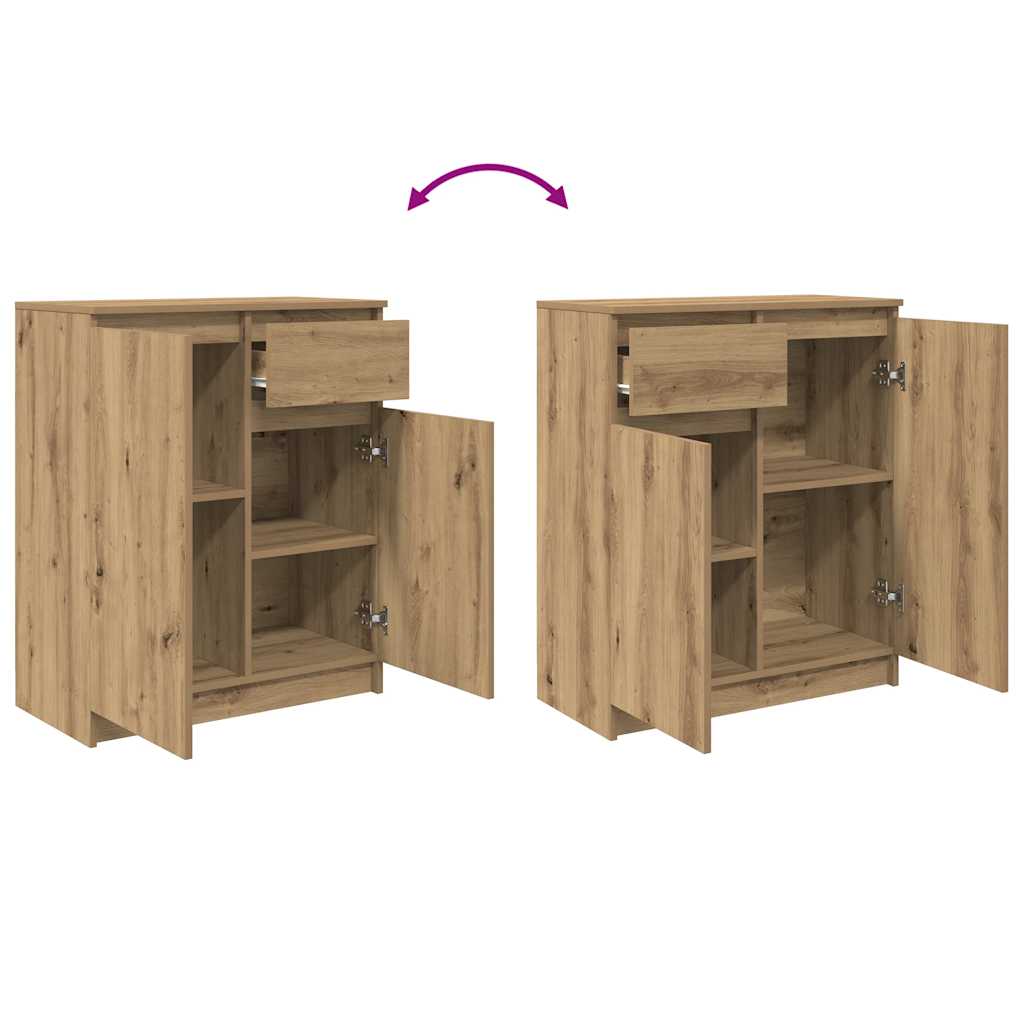 vidaXL Sideboard with Drawer Artisan Oak 71x35x84 cm Engineered Wood