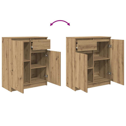 vidaXL Sideboard with Drawer Artisan Oak 71x35x84 cm Engineered Wood