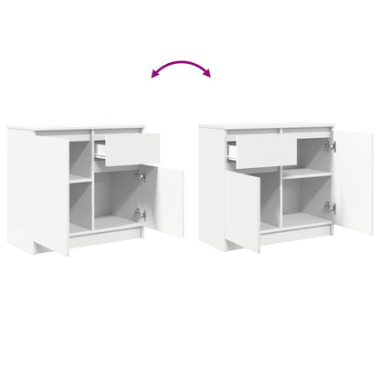 vidaXL Sideboard with Drawer White 71x35x65 cm Engineered Wood