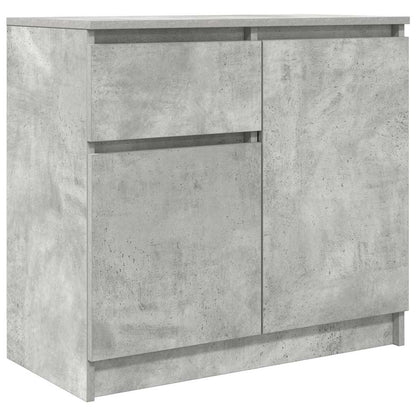 vidaXL Sideboard with Drawer Concrete Grey 71x35x65 cm Engineered Wood
