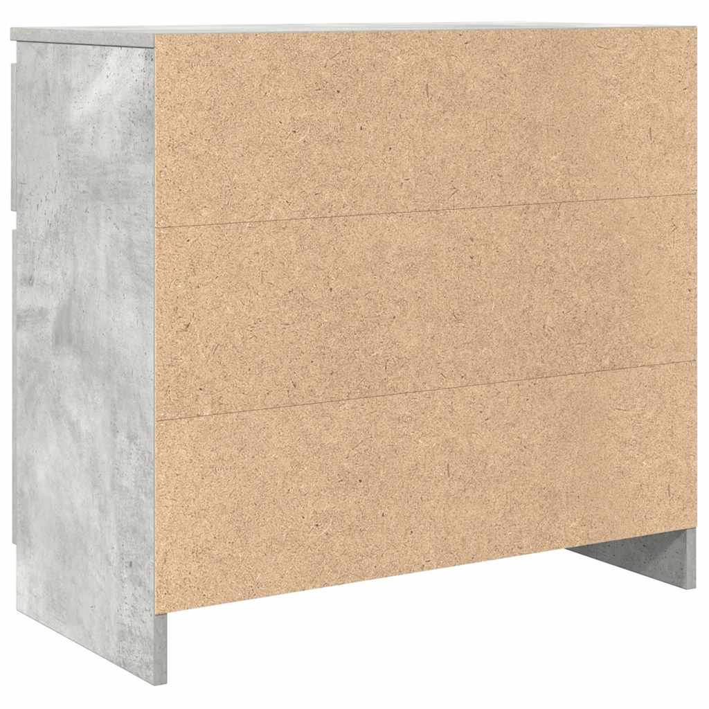 vidaXL Sideboard with Drawer Concrete Grey 71x35x65 cm Engineered Wood