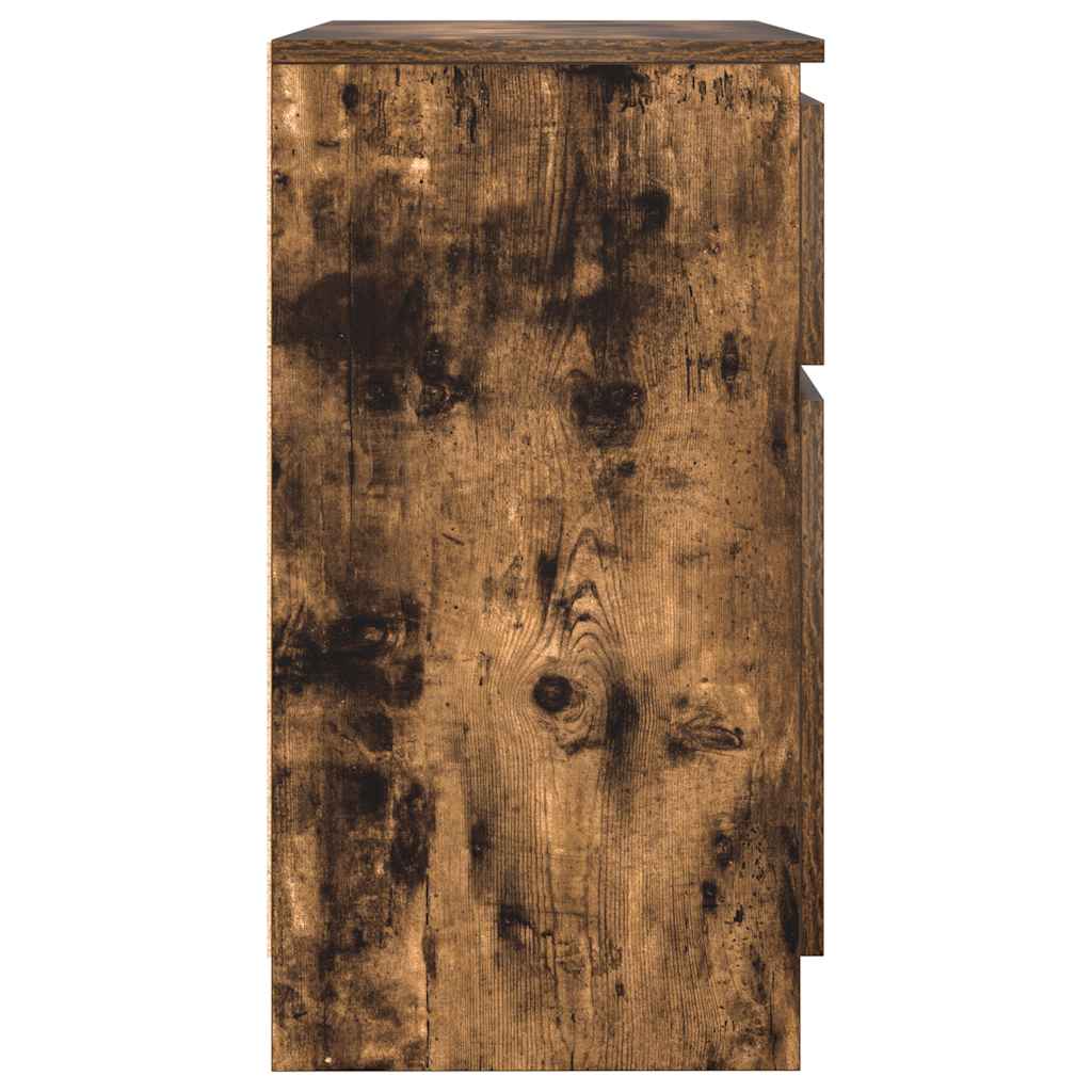 vidaXL Sideboard with Drawer Smoked Oak 71x35x65 cm Engineered Wood