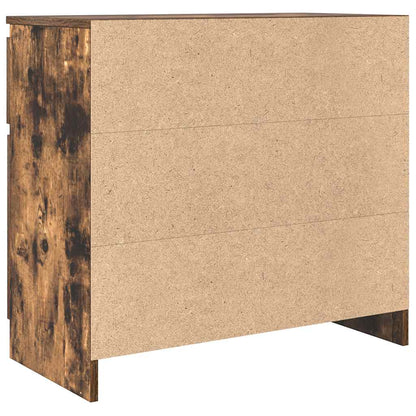 vidaXL Sideboard with Drawer Smoked Oak 71x35x65 cm Engineered Wood