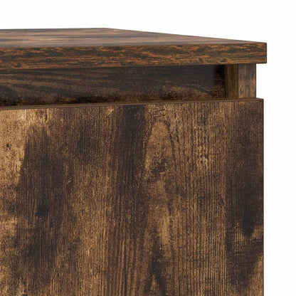 vidaXL Sideboard with Drawer Smoked Oak 71x35x65 cm Engineered Wood