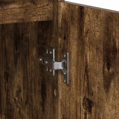 vidaXL Sideboard with Drawer Smoked Oak 71x35x65 cm Engineered Wood