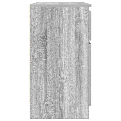 vidaXL Sideboard with Drawer Grey Sonoma 71x35x65 cm Engineered Wood