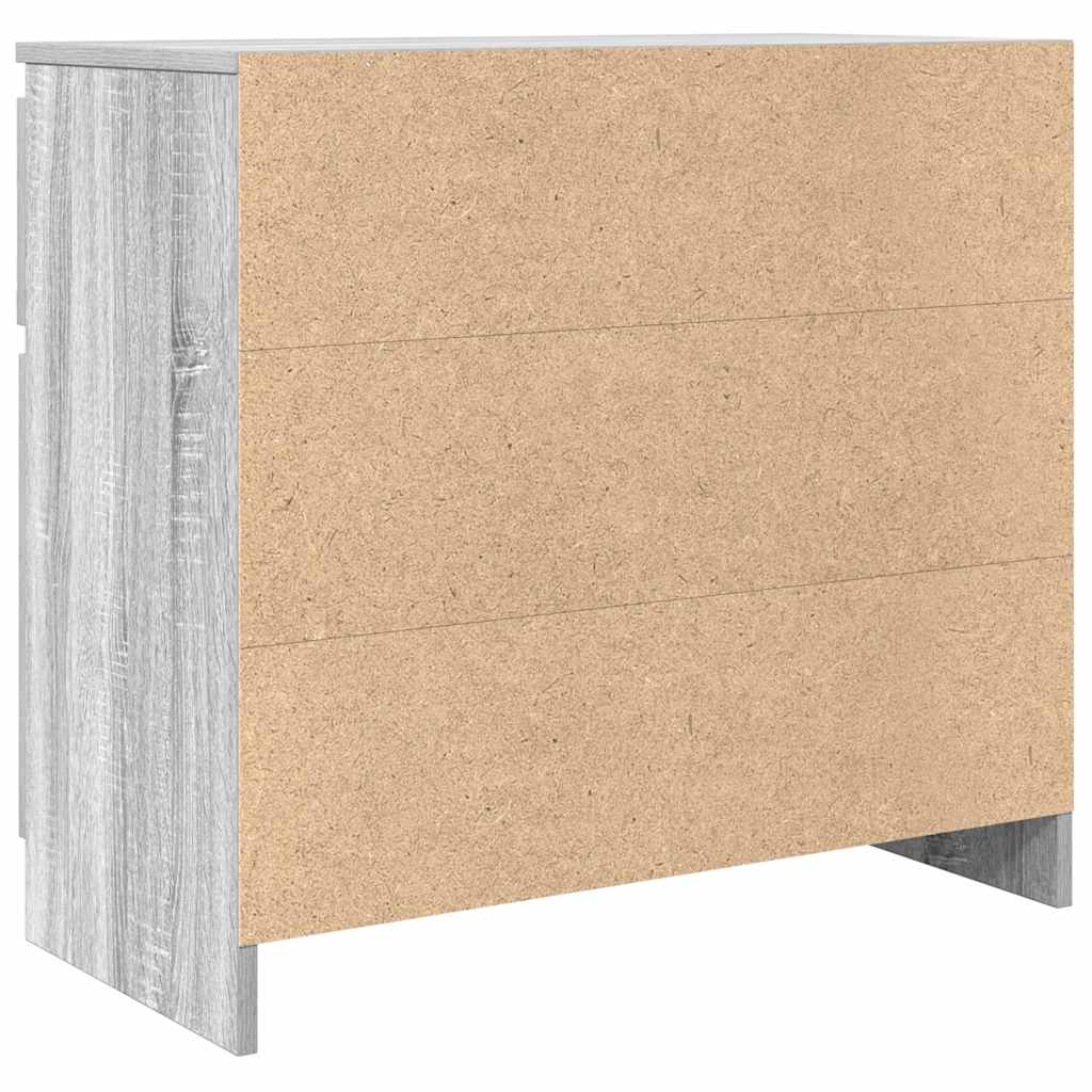 vidaXL Sideboard with Drawer Grey Sonoma 71x35x65 cm Engineered Wood