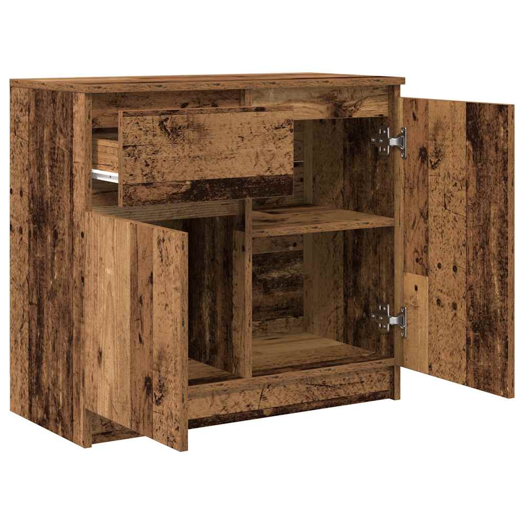 vidaXL Sideboard with Drawer Old Wood 71x35x65 cm Engineered Wood