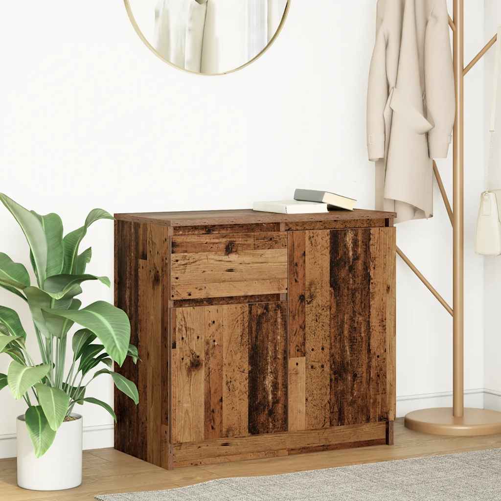 vidaXL Sideboard with Drawer Old Wood 71x35x65 cm Engineered Wood