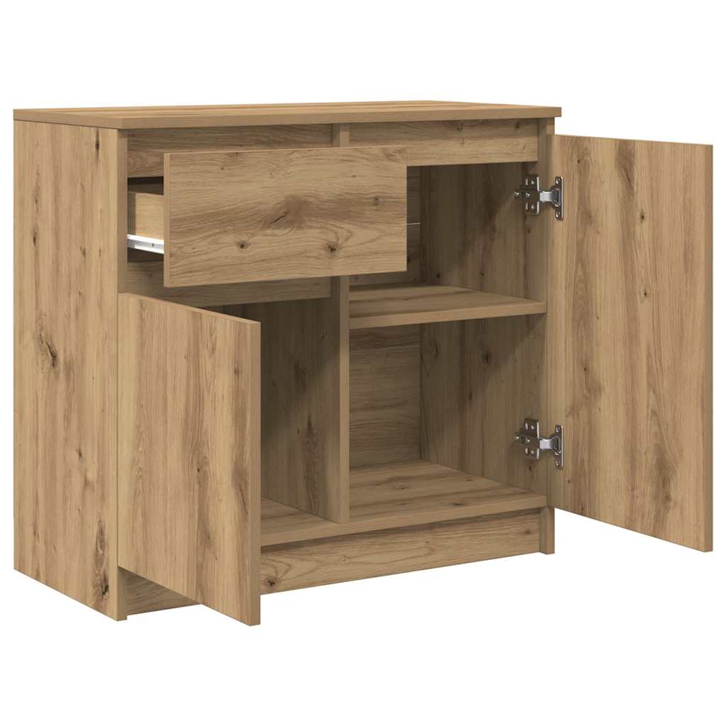 vidaXL Sideboard with Drawer Artisan Oak 71x35x65 cm Engineered Wood