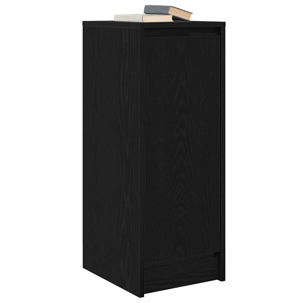 vidaXL Sideboard Black Oak 29.5x34x76 cm Engineered Wood