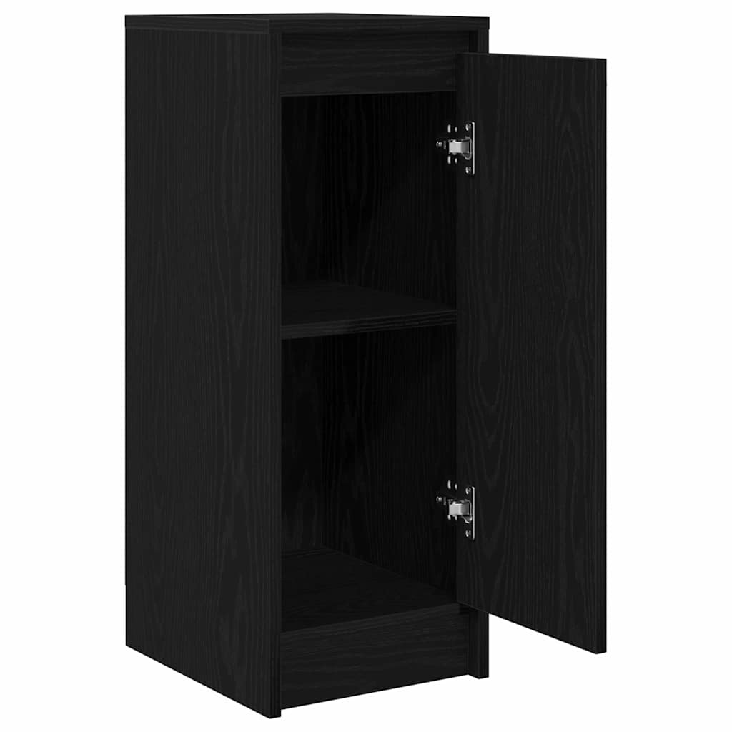 vidaXL Sideboard Black Oak 29.5x34x76 cm Engineered Wood