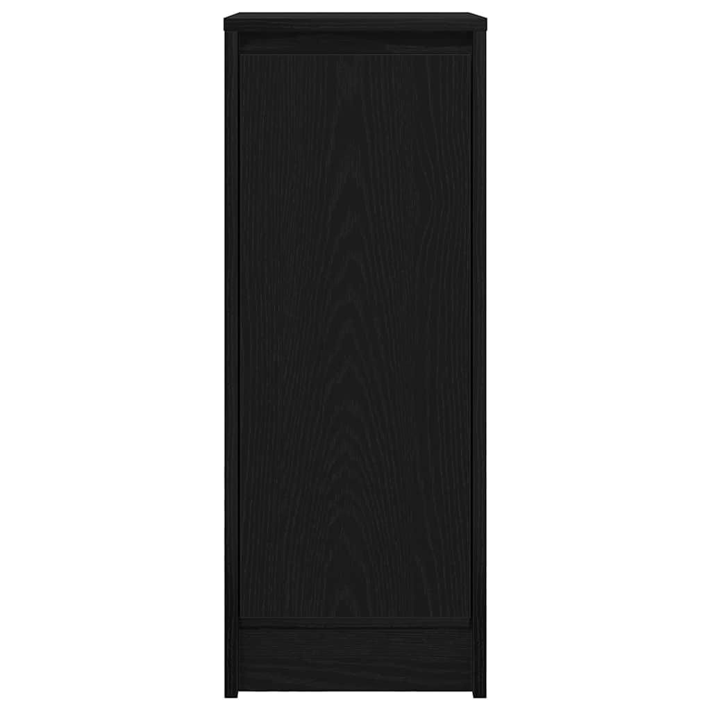 vidaXL Sideboard Black Oak 29.5x34x76 cm Engineered Wood