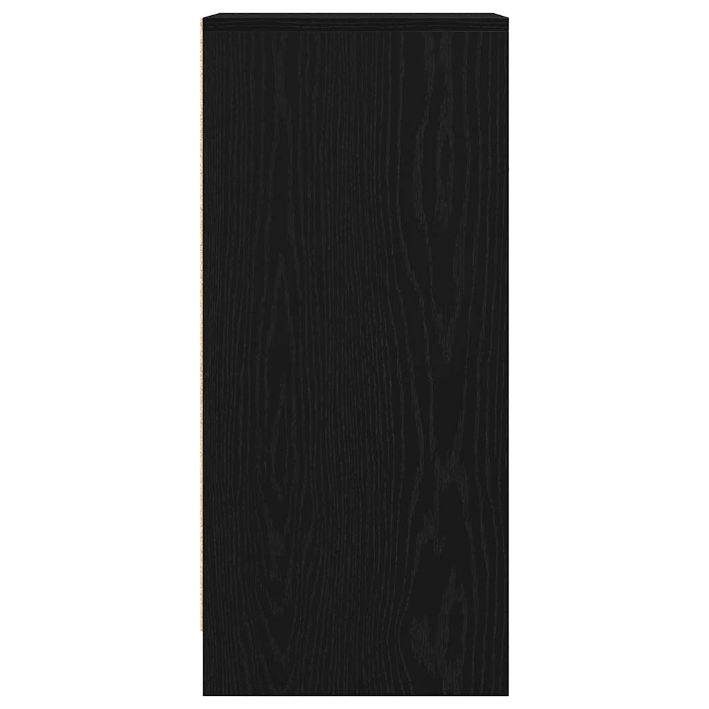 vidaXL Sideboard Black Oak 29.5x34x76 cm Engineered Wood