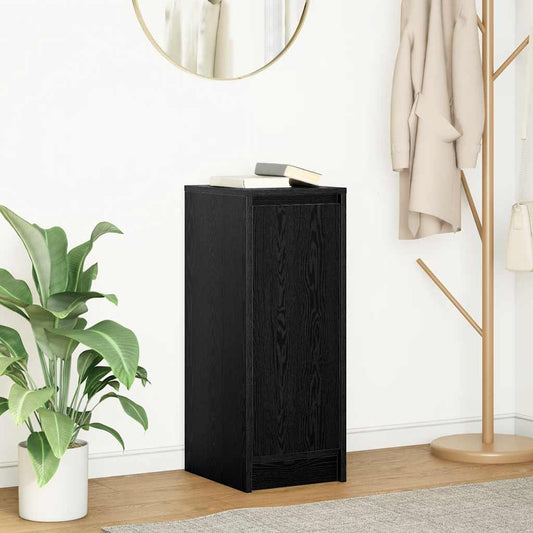 vidaXL Sideboard Black Oak 29.5x34x76 cm Engineered Wood