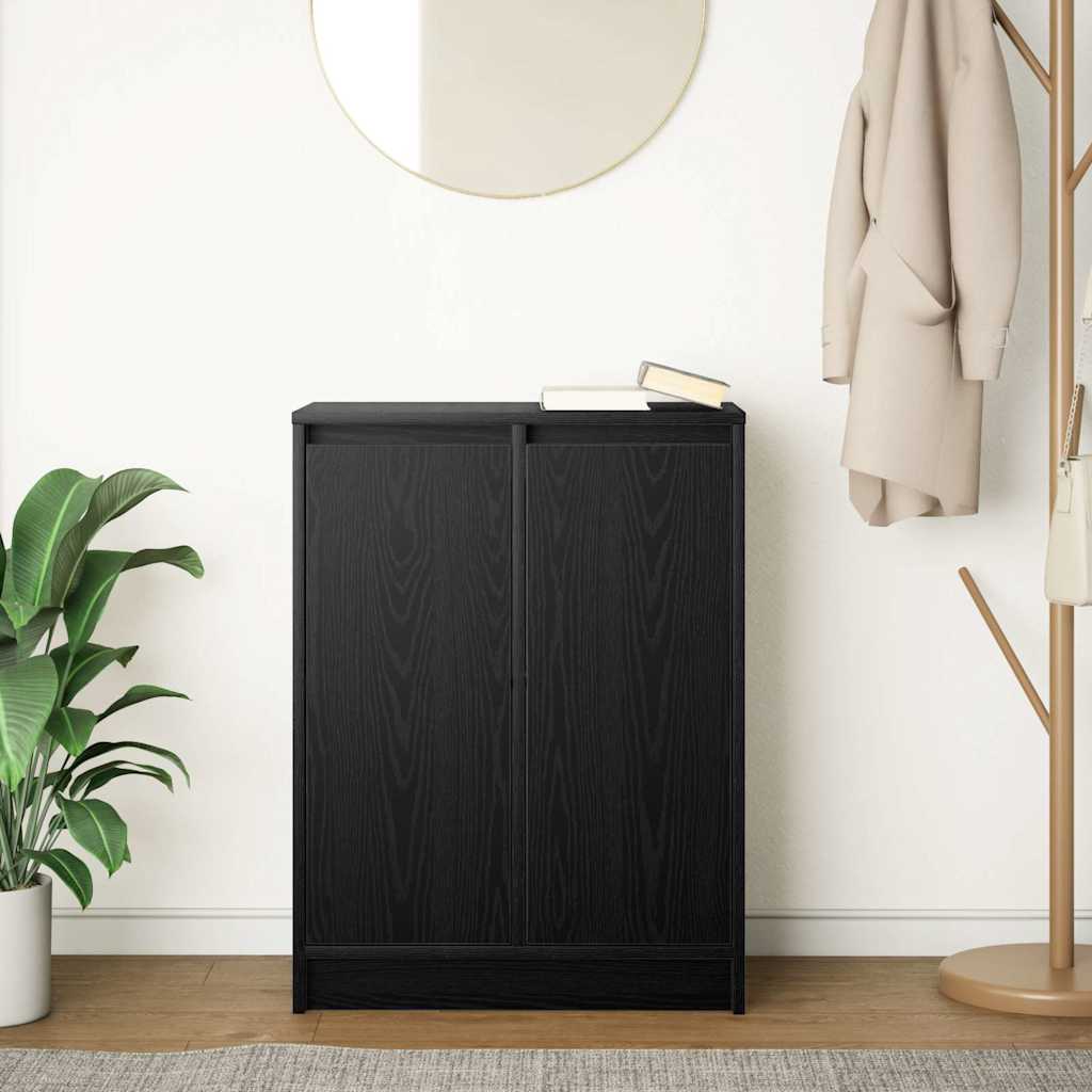 vidaXL Sideboard Black Oak 57x34x76 cm Engineered Wood
