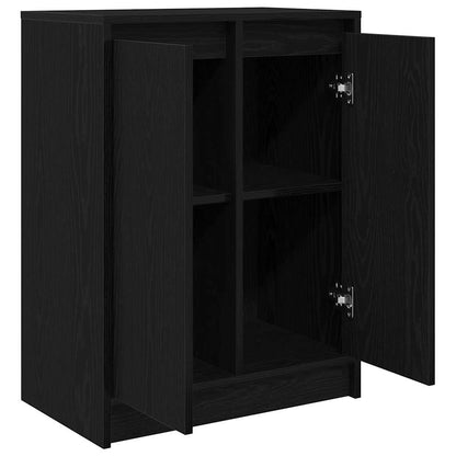 vidaXL Sideboard Black Oak 57x34x76 cm Engineered Wood