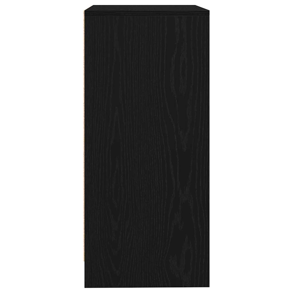 vidaXL Sideboard Black Oak 57x34x76 cm Engineered Wood