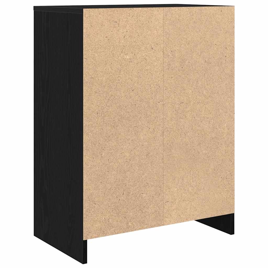 vidaXL Sideboard Black Oak 57x34x76 cm Engineered Wood