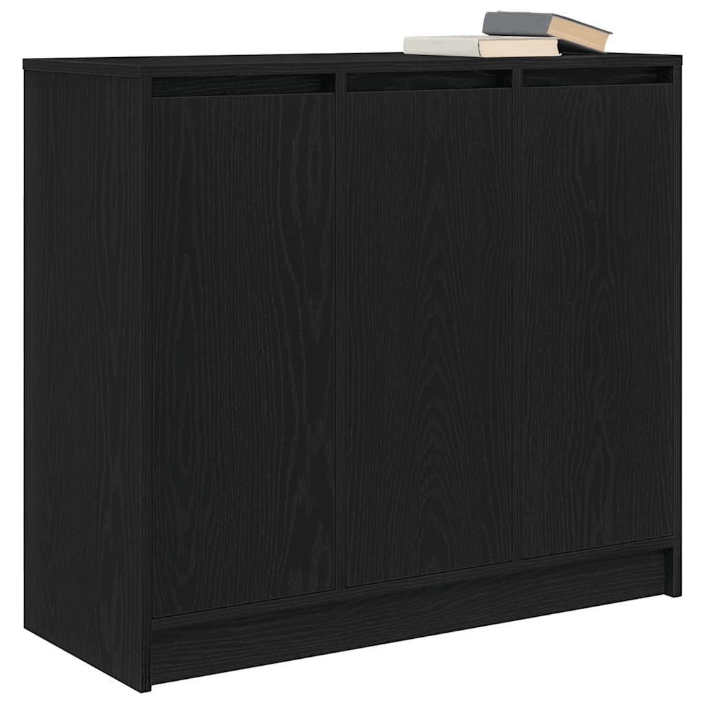 vidaXL Sideboard Black Oak 85x34x76 cm Engineered Wood