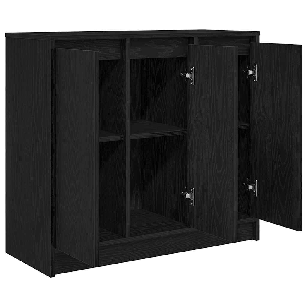 vidaXL Sideboard Black Oak 85x34x76 cm Engineered Wood