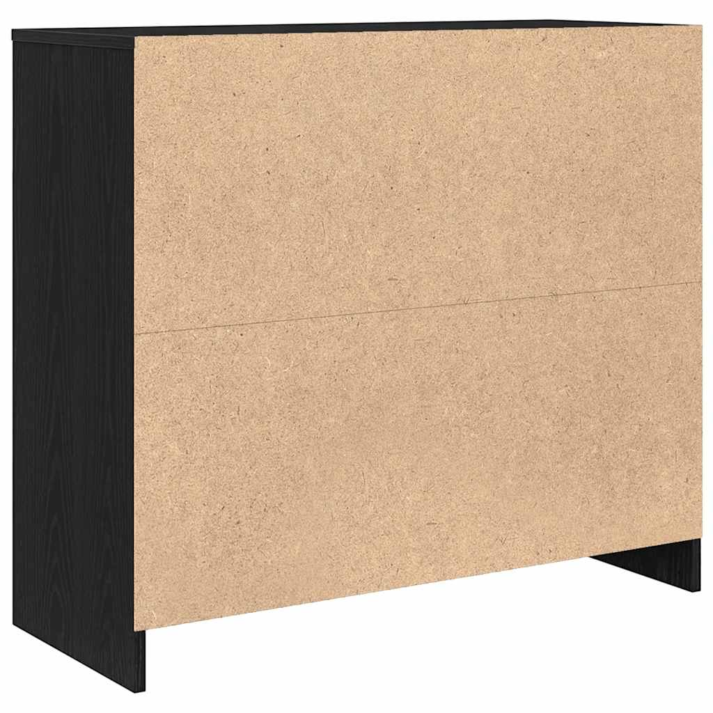 vidaXL Sideboard Black Oak 85x34x76 cm Engineered Wood