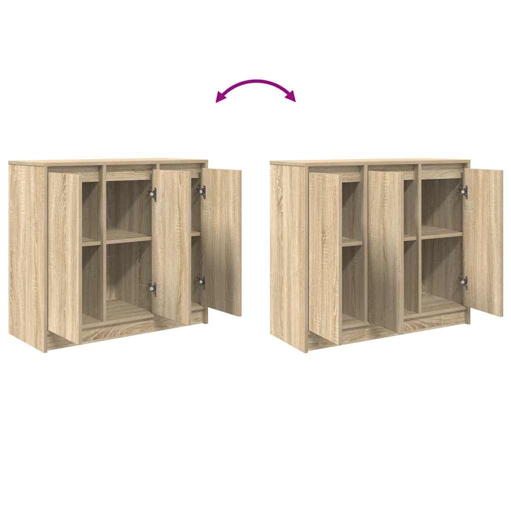 vidaXL Sideboard Sonoma Oak 85x34x76 cm Engineered Wood