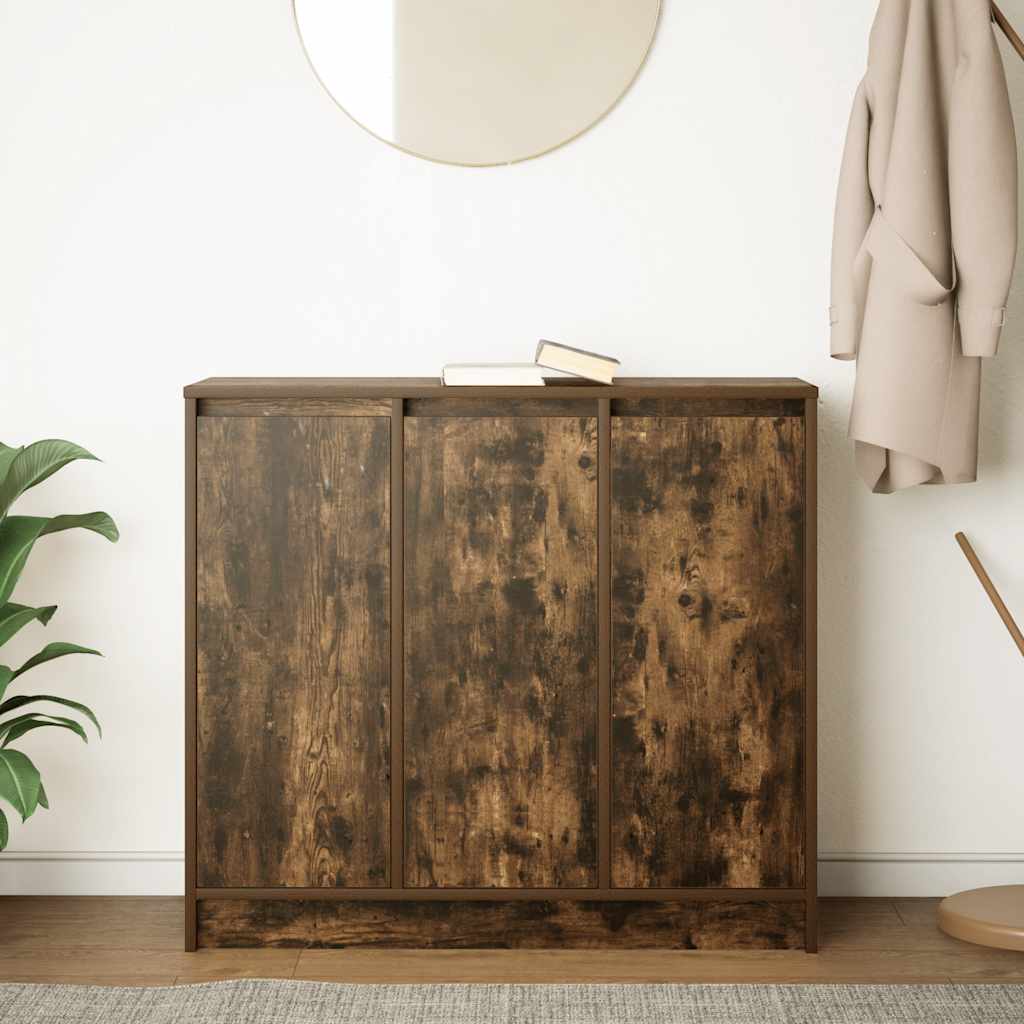vidaXL Sideboard Smoked Oak 85x34x76 cm Engineered Wood