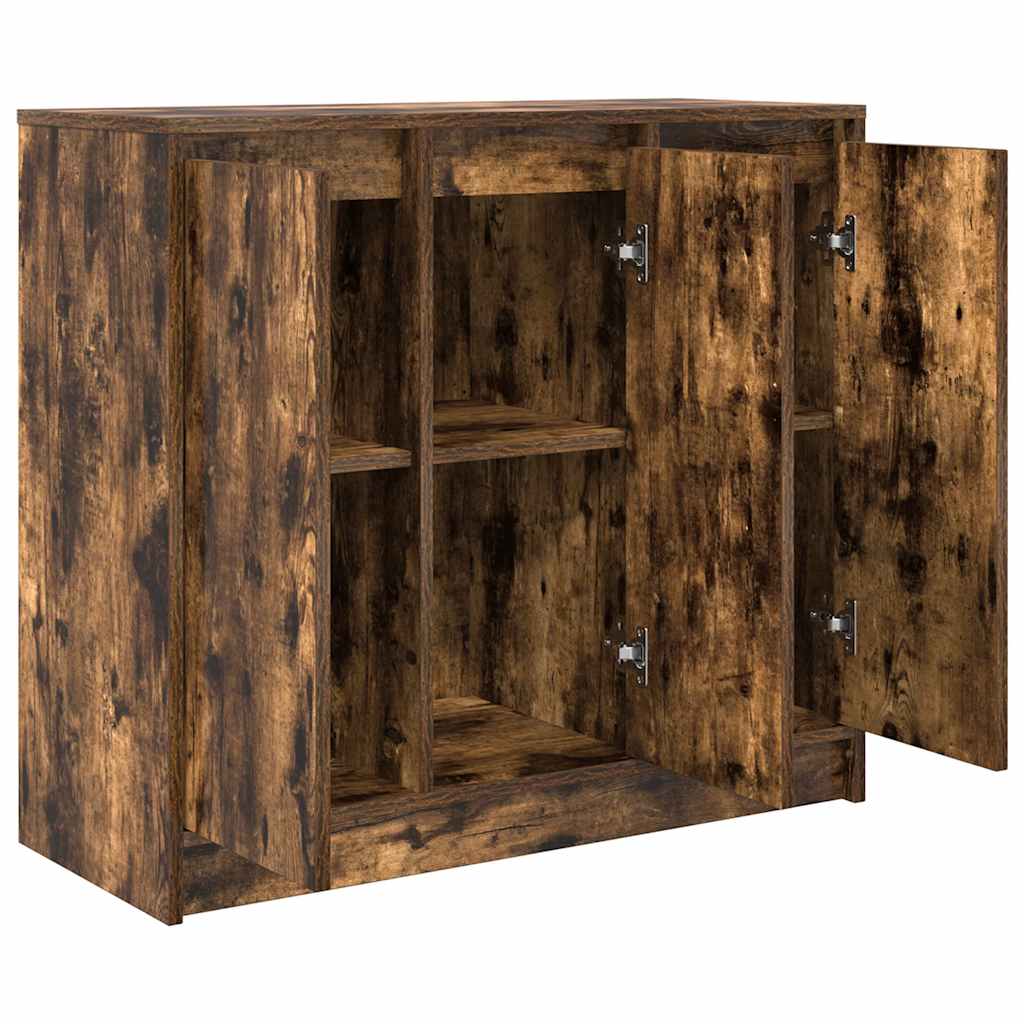 vidaXL Sideboard Smoked Oak 85x34x76 cm Engineered Wood