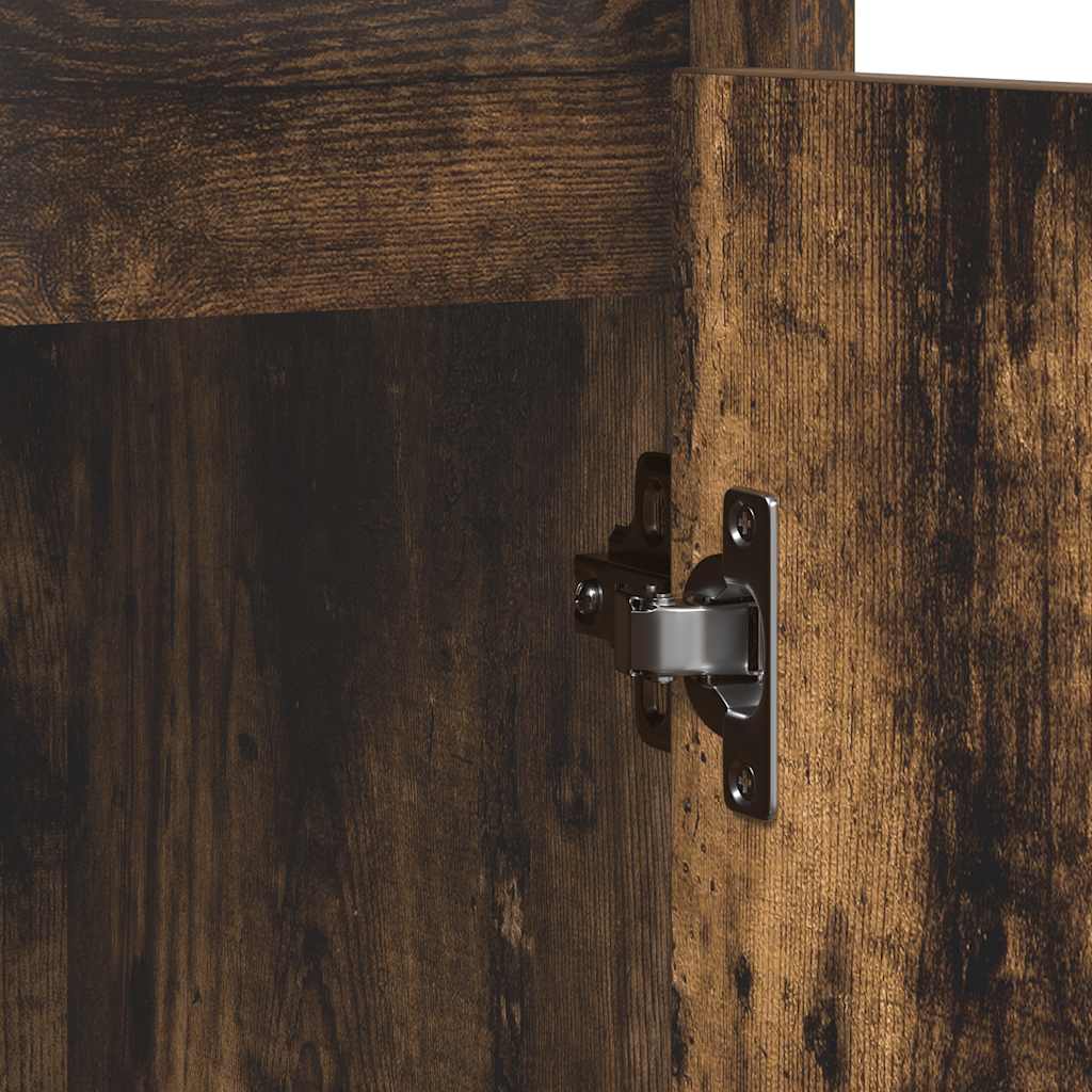 vidaXL Sideboard Smoked Oak 85x34x76 cm Engineered Wood