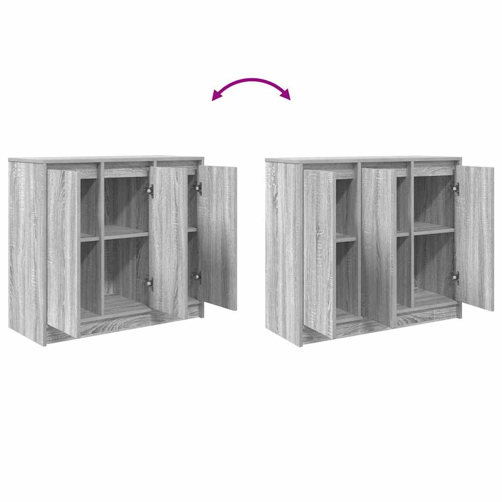 vidaXL Sideboard Grey Sonoma 85x34x76 cm Engineered Wood