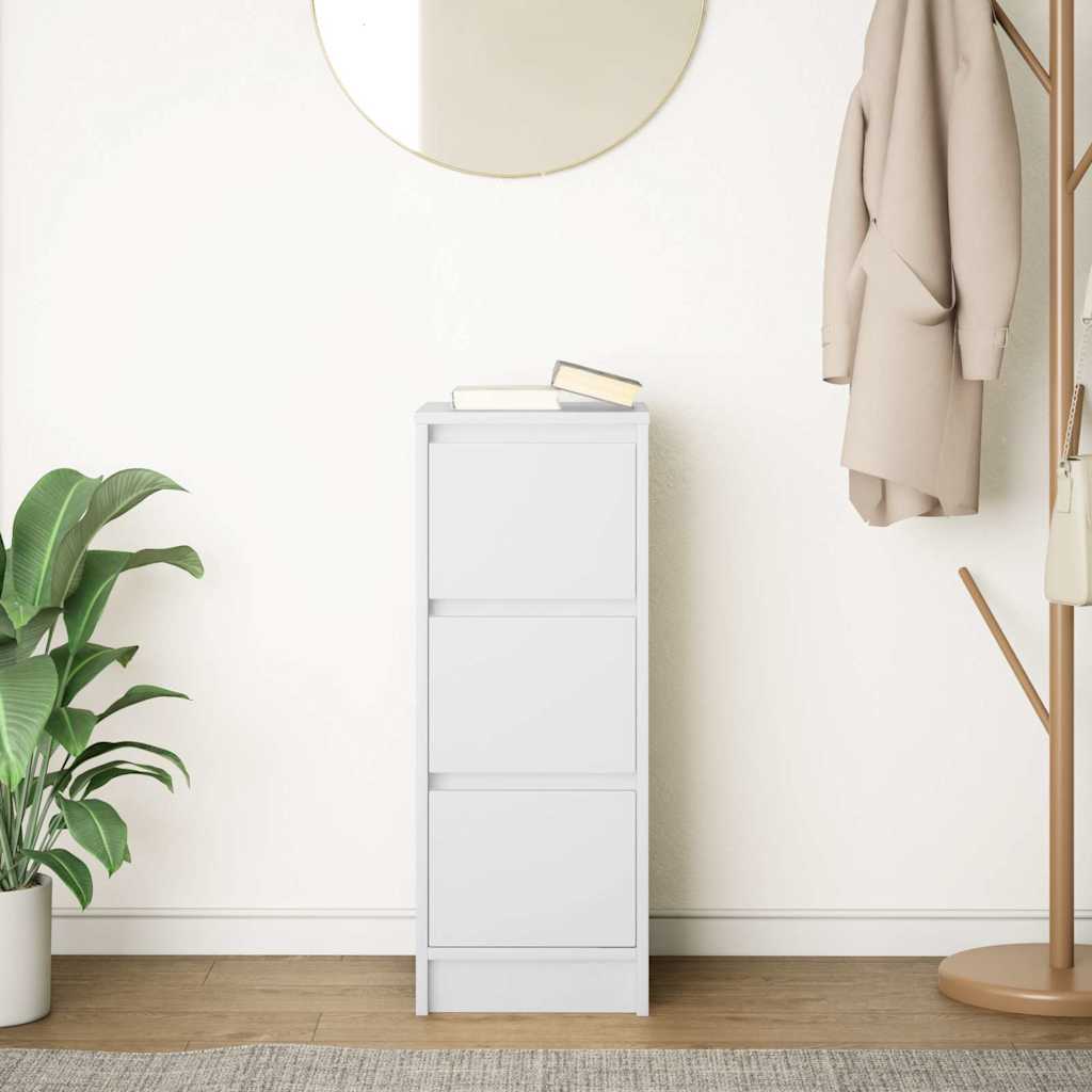 vidaXL Sideboard White 29.5x34x76 cm Engineered Wood