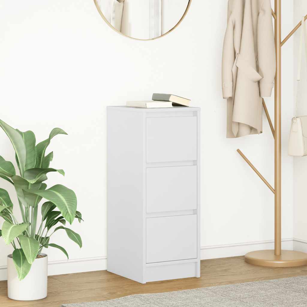 vidaXL Sideboard White 29.5x34x76 cm Engineered Wood